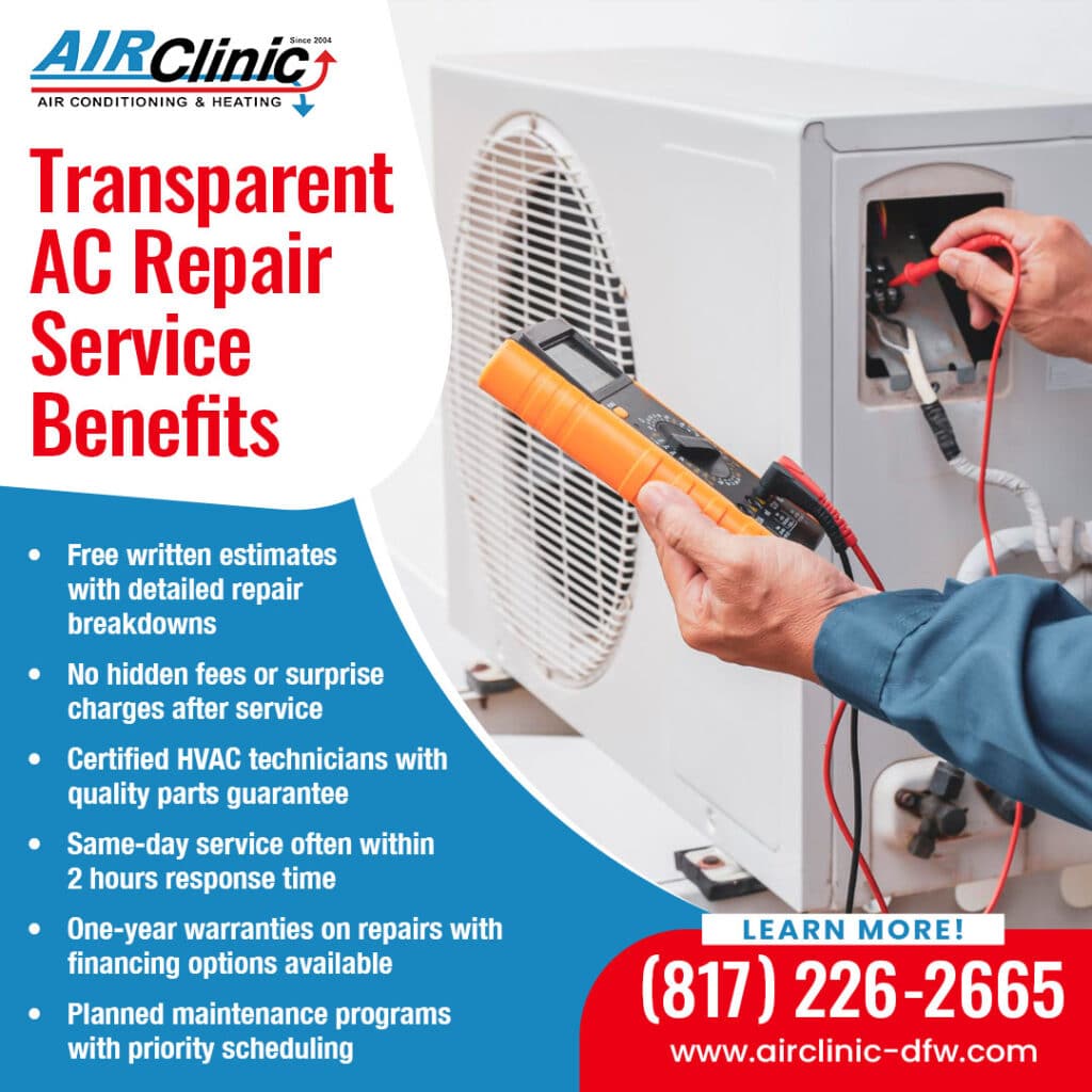professional air conditioning repair in Arlington, TX