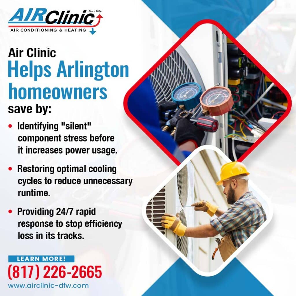 Air clinic helps Arlington Homeowners in identifying silent component stress